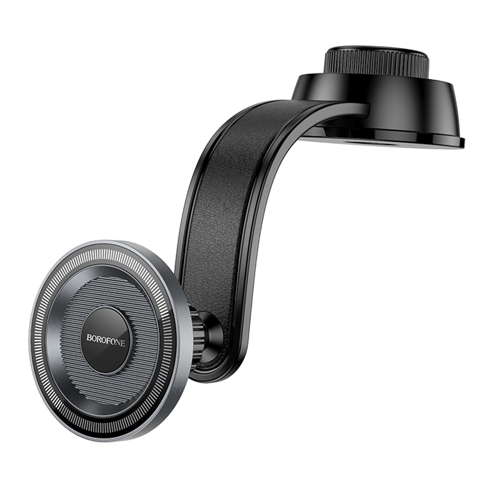 Магнитен автомобилен магнитен държач за телефон за кола със стойка за табло, 4,5-7 инча - Borofone Profit (BH123) - черен / сив