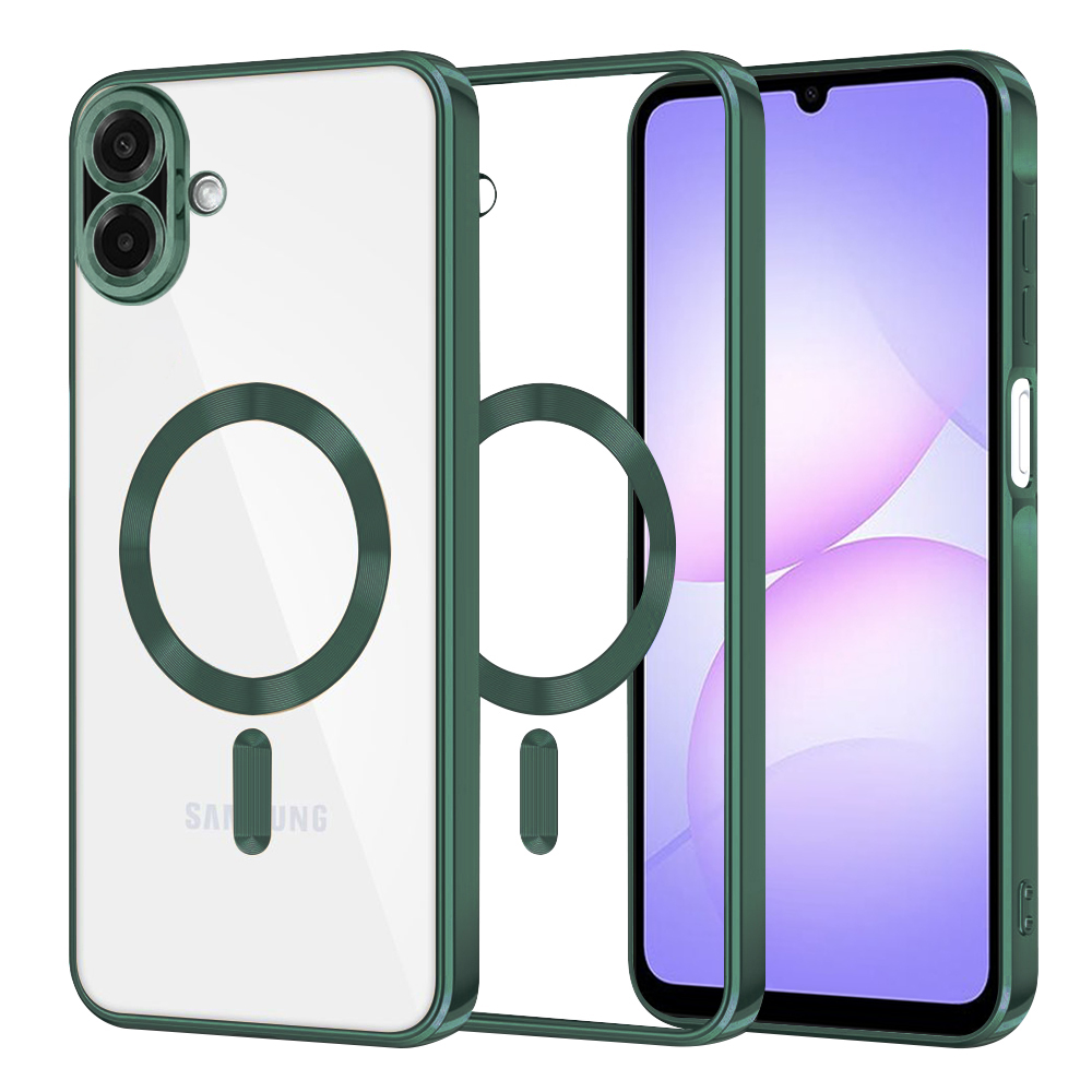 Калъф за Samsung Galaxy A07 4G - Techsuit Luxury Crystal MagSafe - Deep Зелен