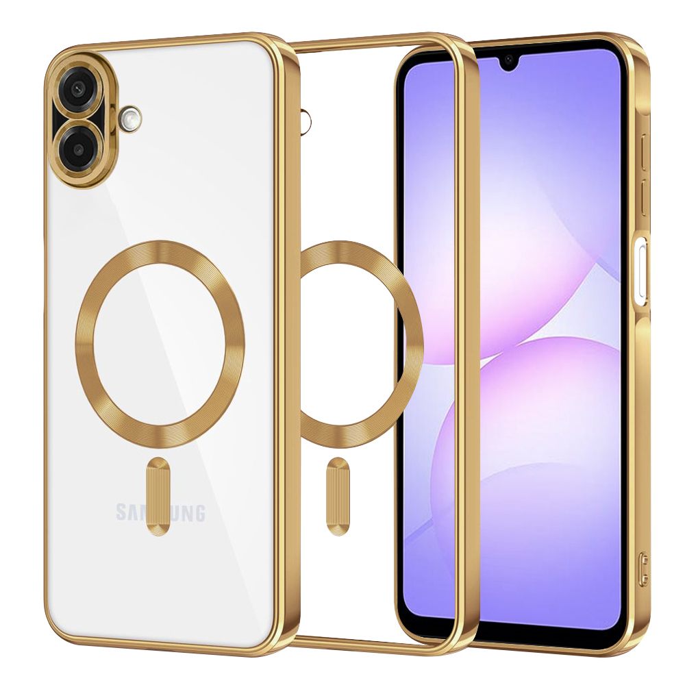 Калъф за Samsung Galaxy A07 4G - Techsuit Luxury Crystal MagSafe - Златен