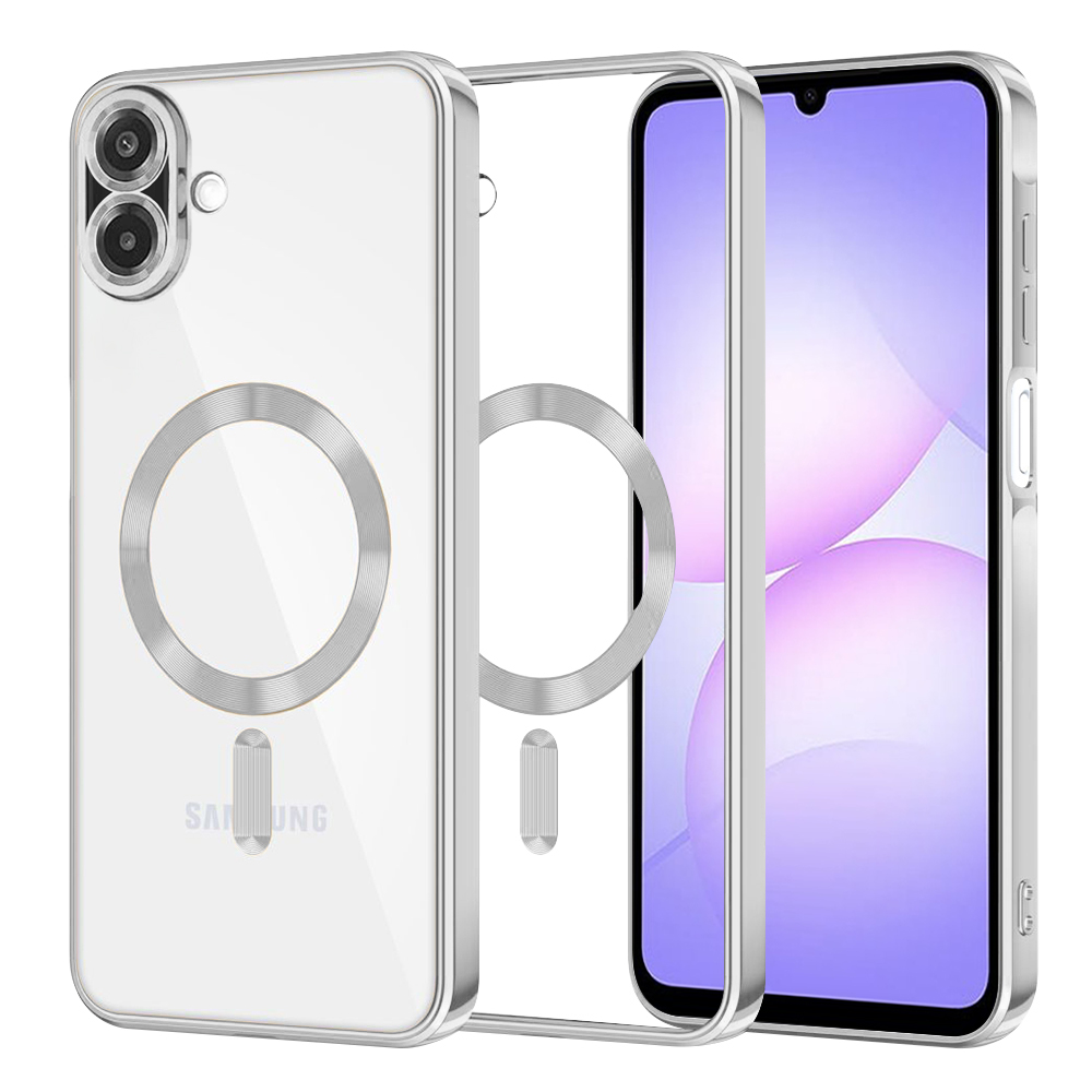 Калъф за Samsung Galaxy A07 4G - Techsuit Luxury Crystal MagSafe - Сребрист