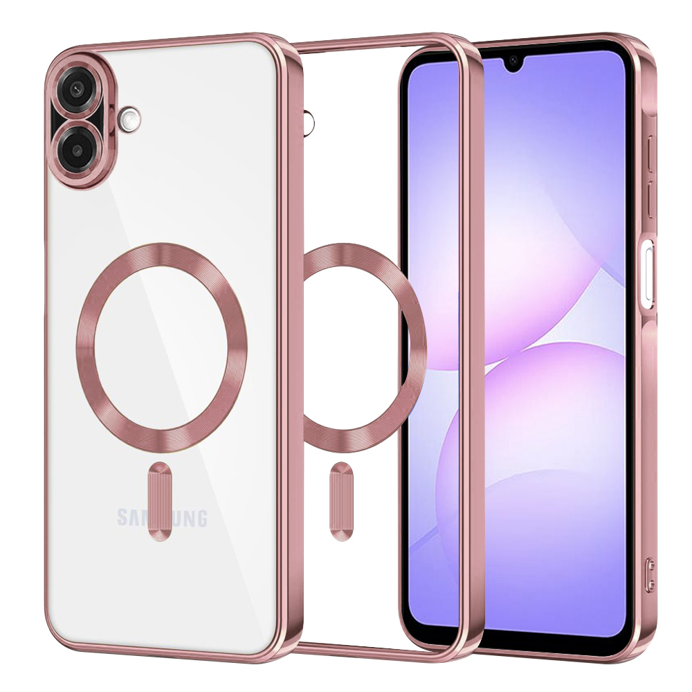 Калъф за Samsung Galaxy A07 4G - Techsuit Luxury Crystal MagSafe - Розов