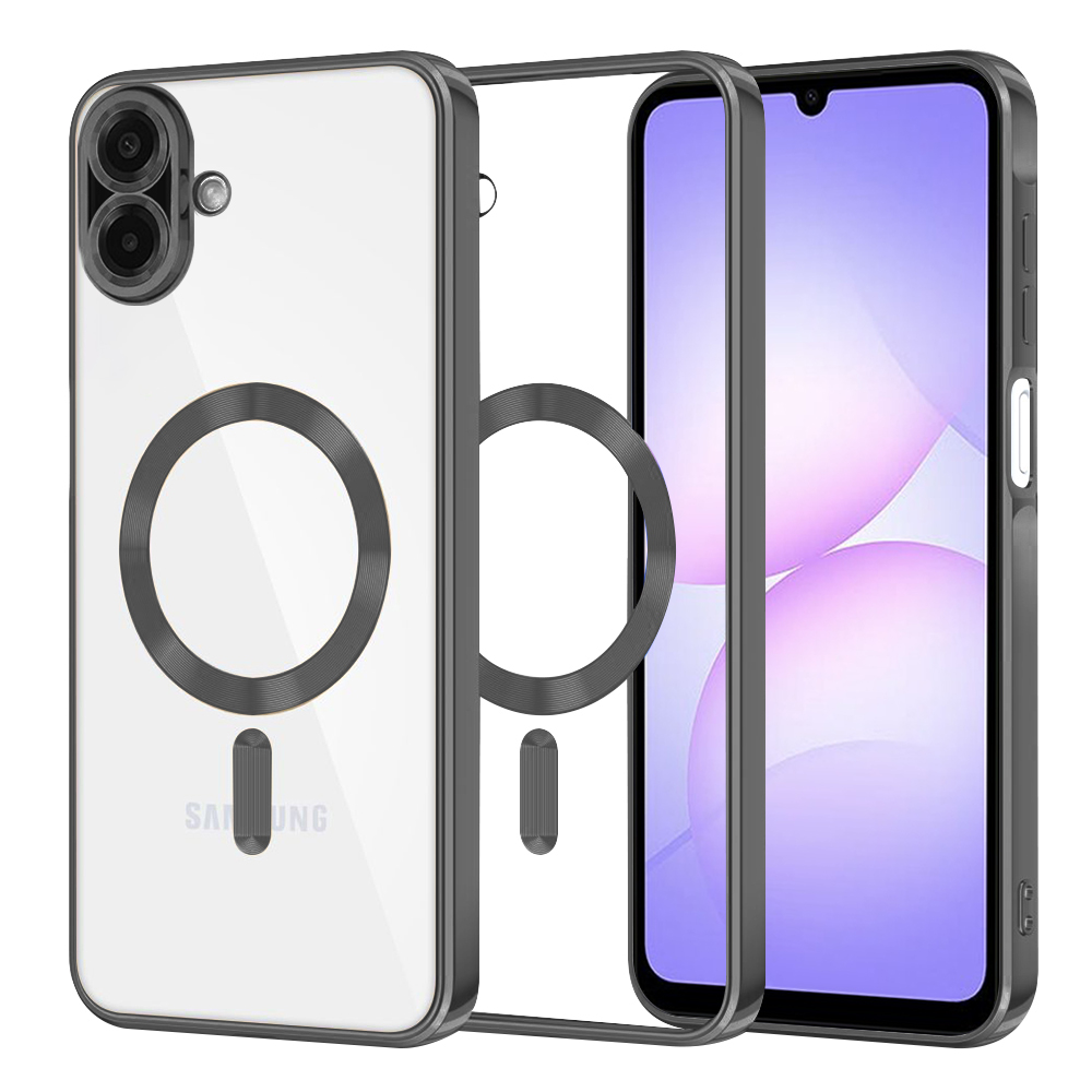 Калъф за Samsung Galaxy A07 4G - Techsuit Luxury Crystal MagSafe - Черен