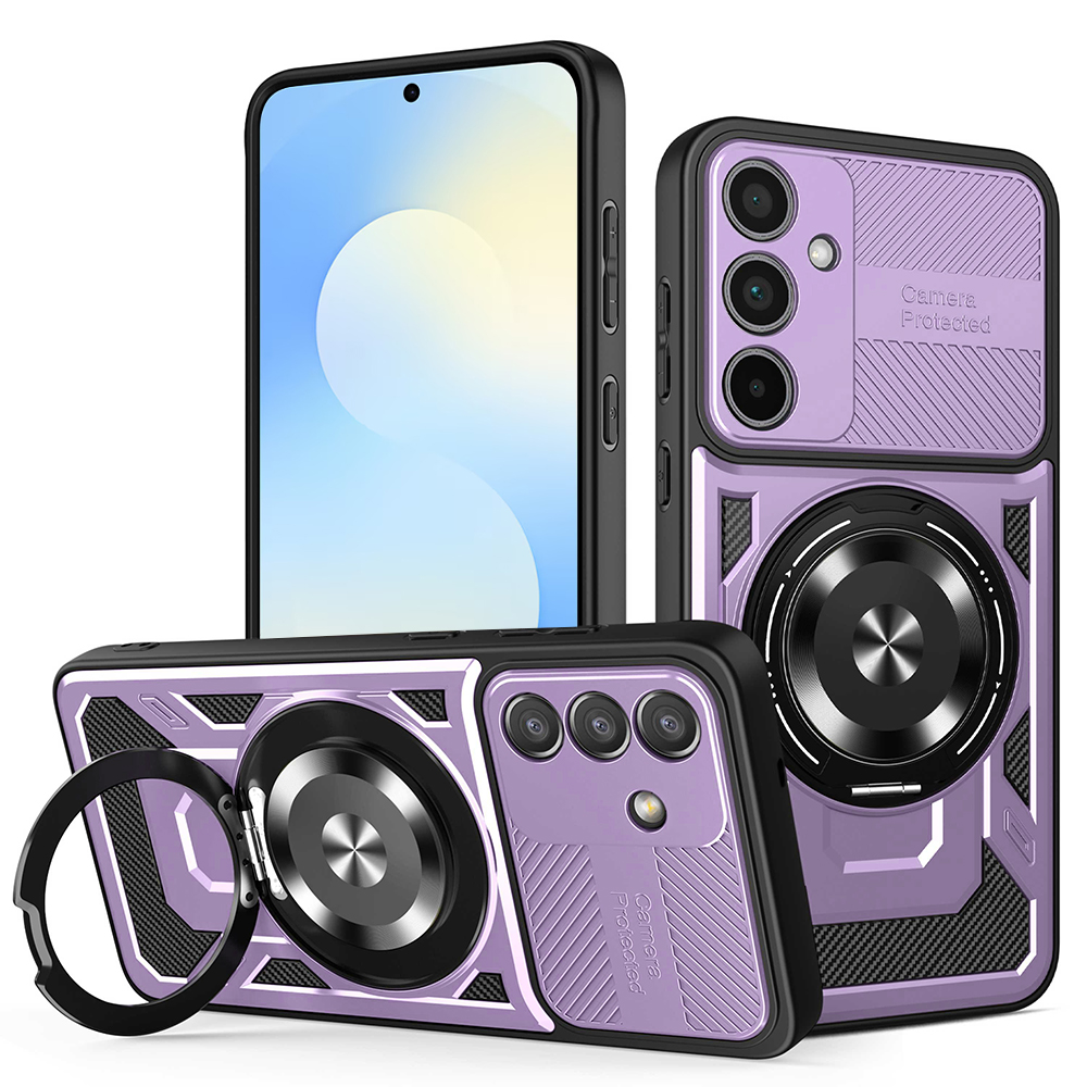 Калъф за Samsung Galaxy S25 FE - Techsuit RuggedCam - Лилав