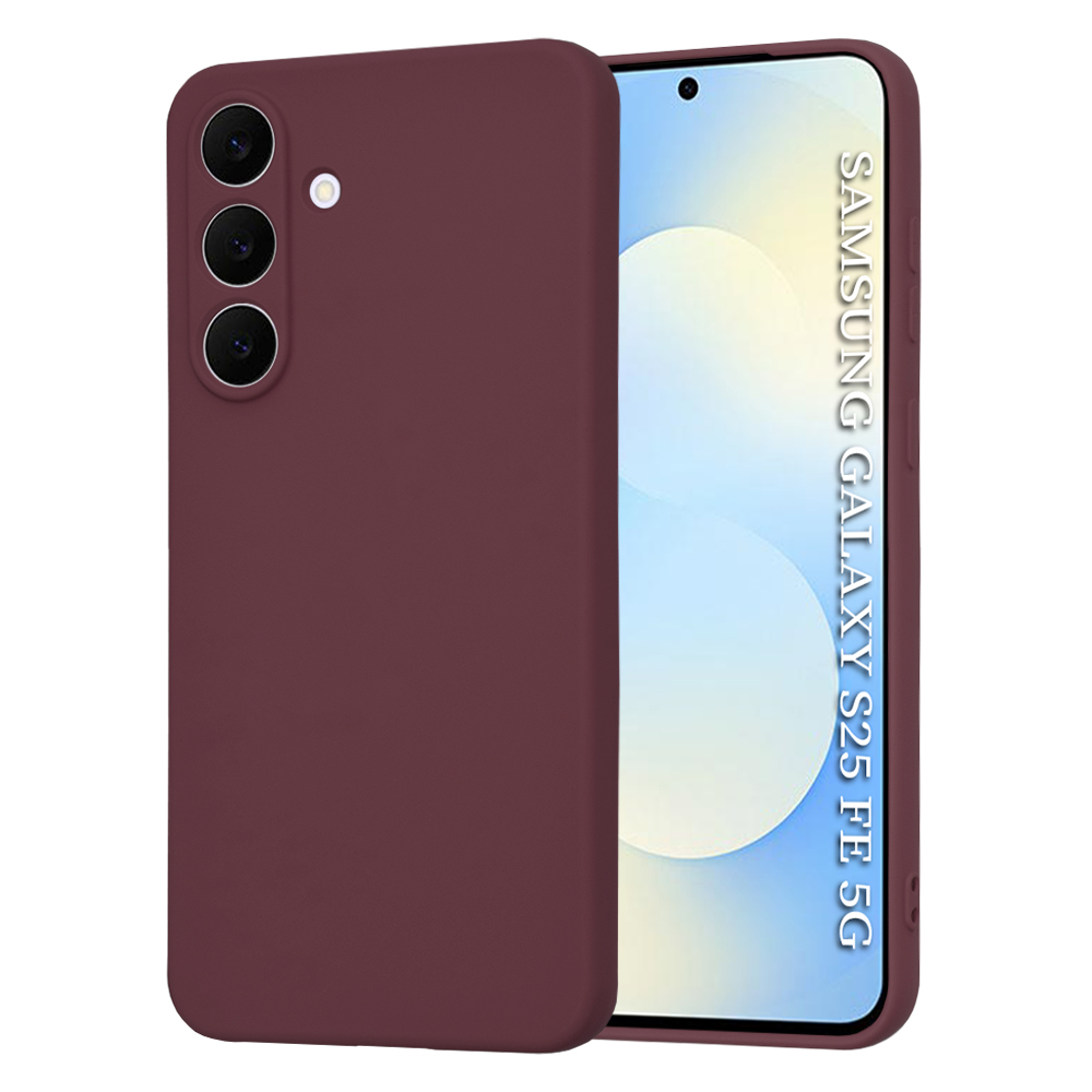 Калъф за Samsung Galaxy S25 FE - Techsuit SoftFlex - Plum Червен