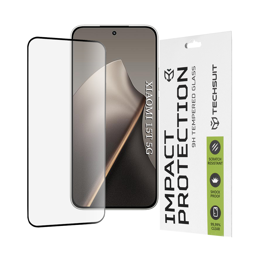 Калъф за Xiaomi 15T - Techsuit 111D Full Cover / Full Glue Glass - Черен