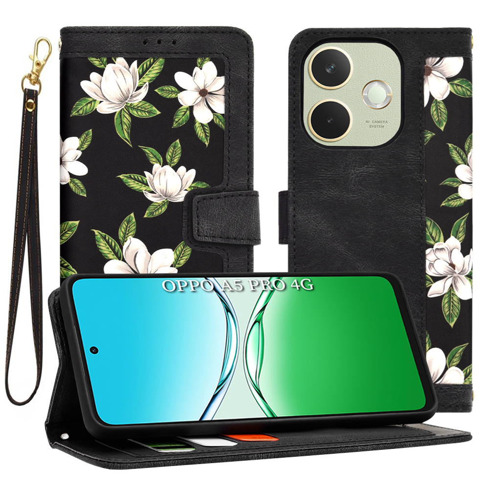 Калъф за Oppo A5 Pro 4G / A5 Pro 5G - Techsuit FlipCraft - Flowers of the Dawn