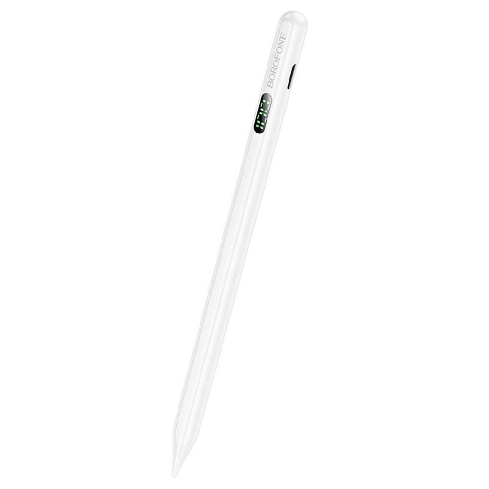 Стилус писалка за таблети, цифров дисплей, 130mAh, Type-C, за iPad - активен капацитивен стилус (BG101) - Бял