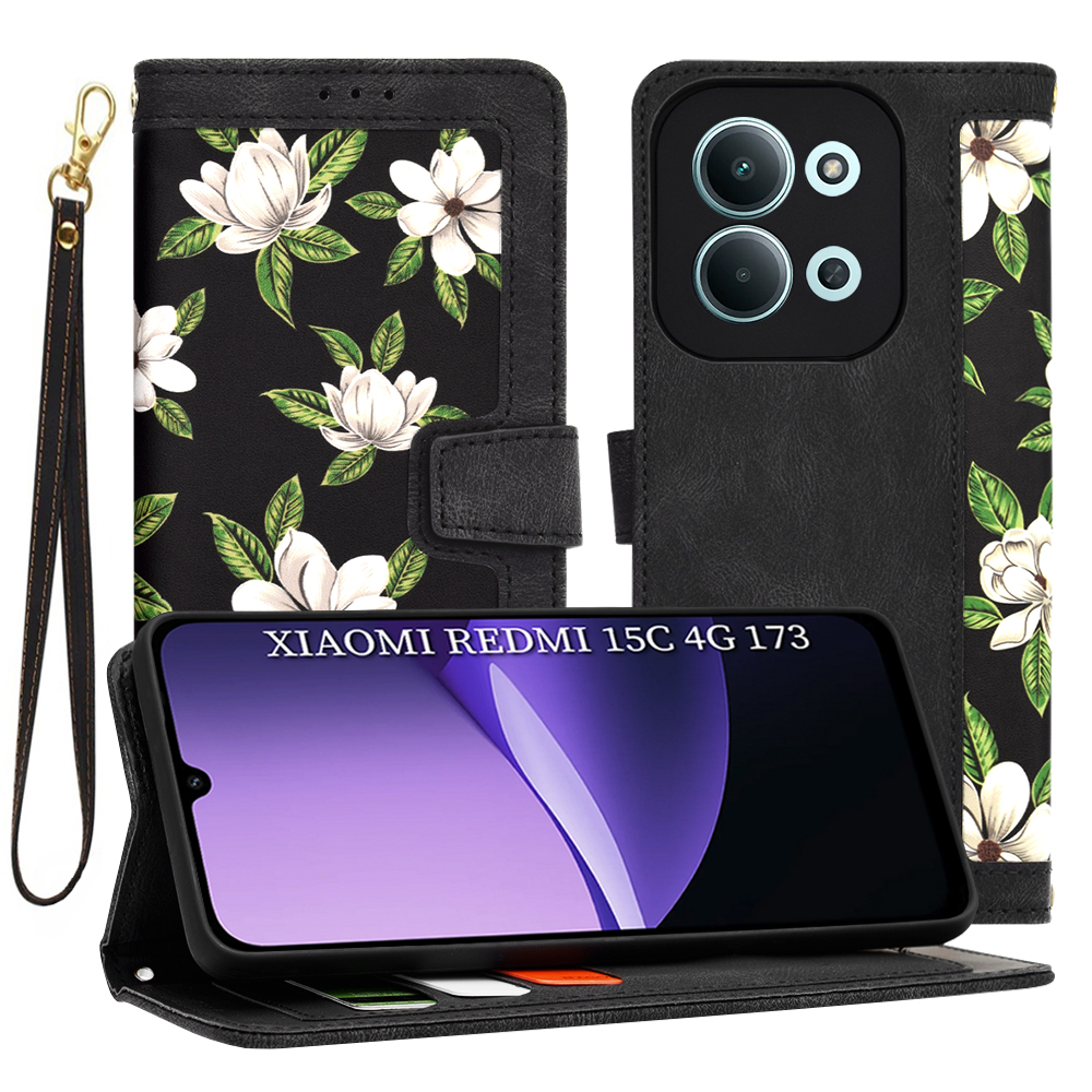 Калъф за Xiaomi Redmi 15C 4G / Redmi 15C 5G - Techsuit FlipCraft - Flowers of the Dawn