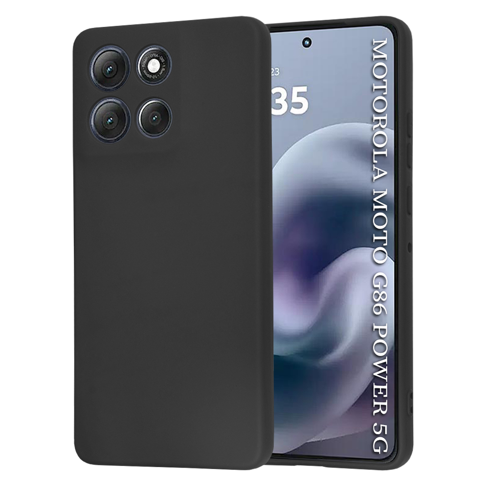 Калъф за Motorola Moto G86 Power - Techsuit SoftFlex - Черен