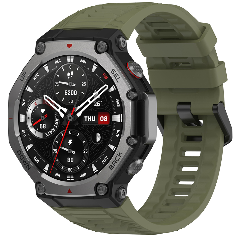 Каишка за Amazfit T-Rex 3 - Techsuit Watchband (W067) - зелена