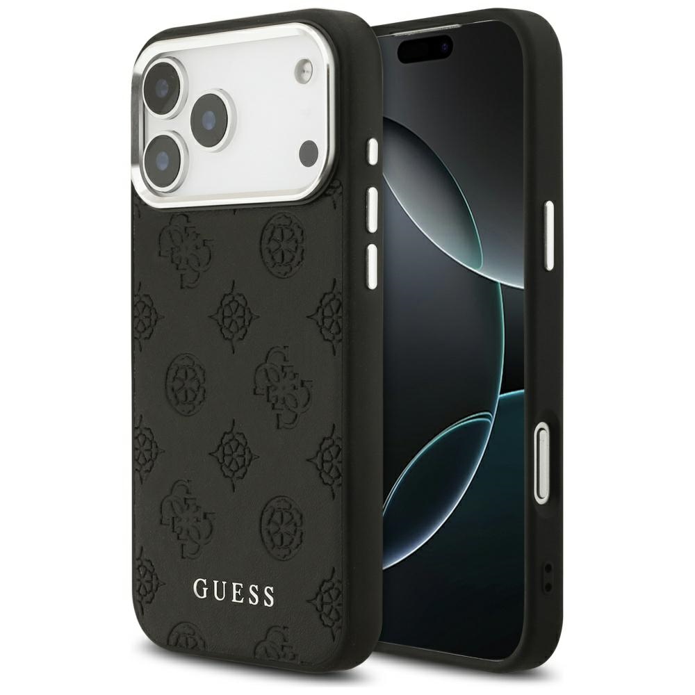 Калъф за iPhone 17 Pro Max - Guess Peony Hot Stamp Script MagSafe (GUHMP17XPSPOSSSK) - Черен