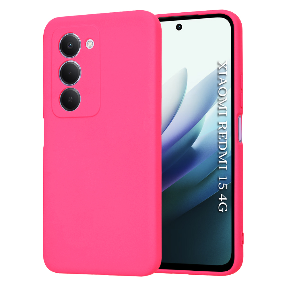 Калъф за Xiaomi Redmi 15 4G / Redmi 15 5G - Techsuit SoftFlex - Hot Розов