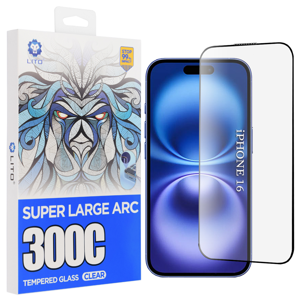 Скрийн протектор за iPhone 16 - Lito D+ Max 300C - Черен