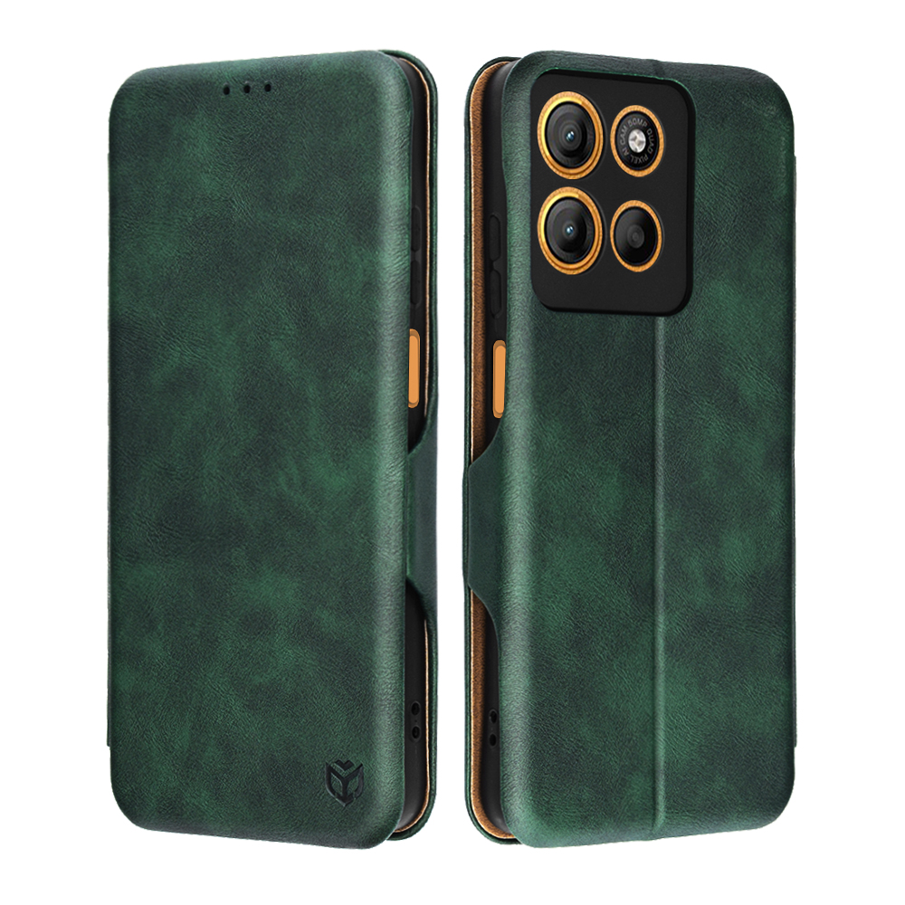 Калъф за Motorola Moto Moto G15 / G15 Power / G17 / G17 Power - Techsuit Safe Wallet Plus - Зелен
