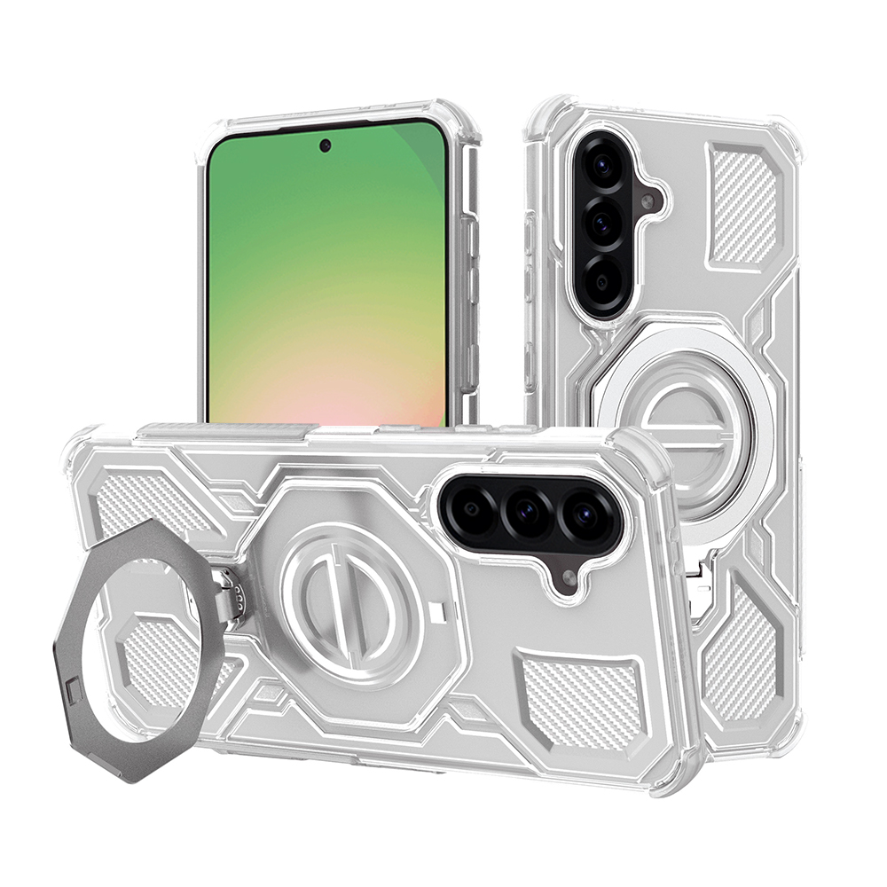 Калъф за Samsung Galaxy A56 5G - Techsuit Carbon Shield PRO - Бял Прозрачен