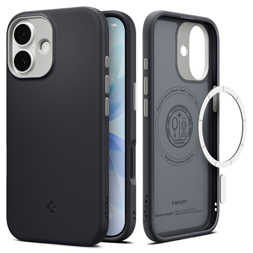 Калъф за iPhone 17 - Spigen Caseology Nano Pop MagSafe (ACS10366) - Черен сусам