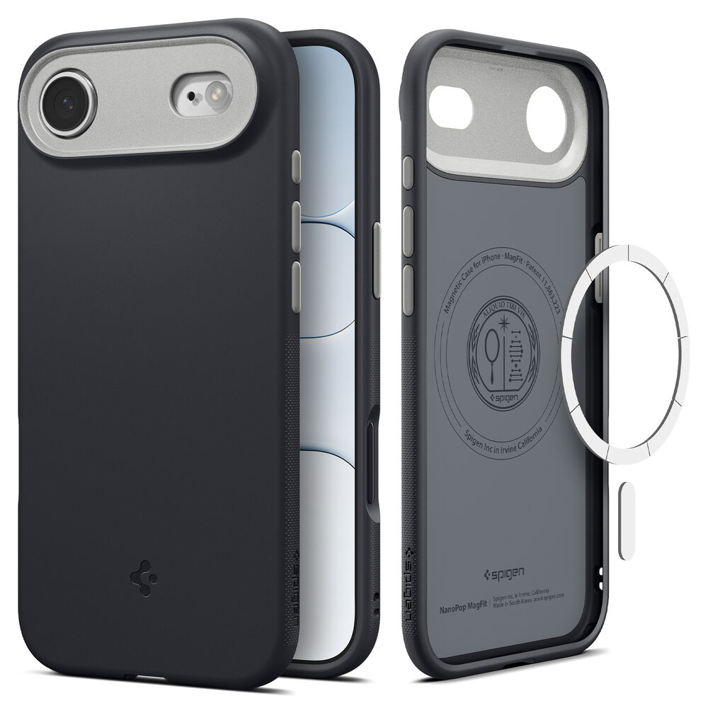 Калъф за iPhone 17 Air - Spigen Caseology Nano Pop MagSafe (ACS10301) - Черен сусам