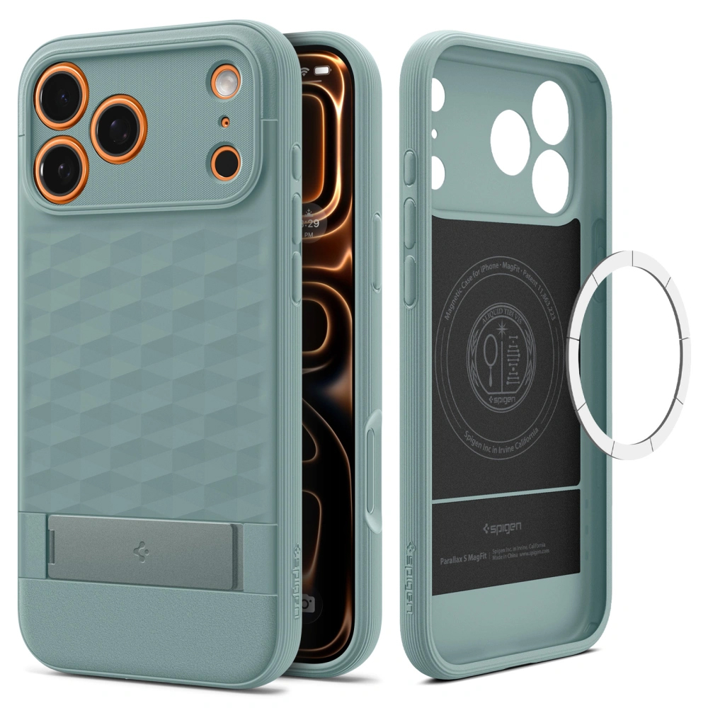 Калъф за iPhone 17 Pro Max - Spigen Caseology Caseology Parallax "S" MagSafe (ACS0999912) - Sage Зелен