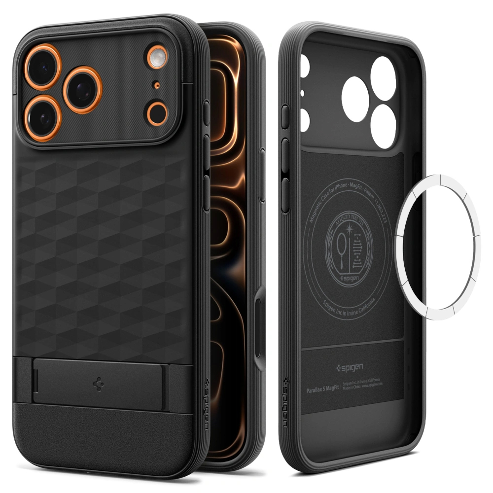 Калъф за iPhone 17 Pro Max - Spigen Caseology Caseology Parallax "S" MagSafe (ACS0999911) - Черен мат