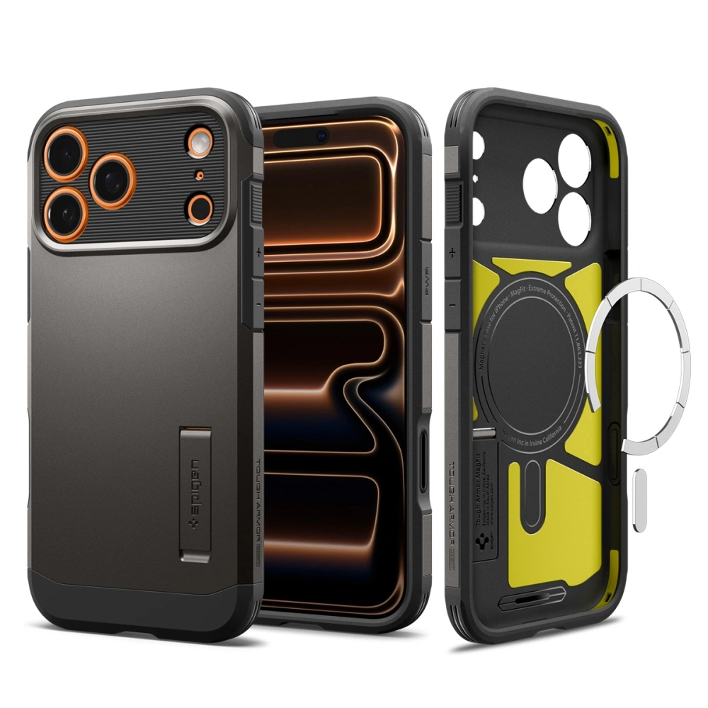 Калъф за iPhone 17 Pro Max - Spigen Tough Armor "T" MagSafe (ACS10298) - Gunmetal