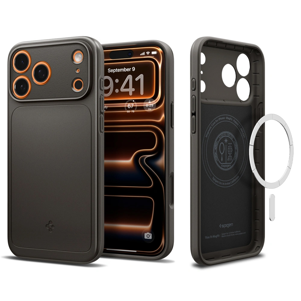 Калъф за iPhone 17 Pro Max - Spigen Thin Fit MagSafe (ACS10276) - Gunmetal