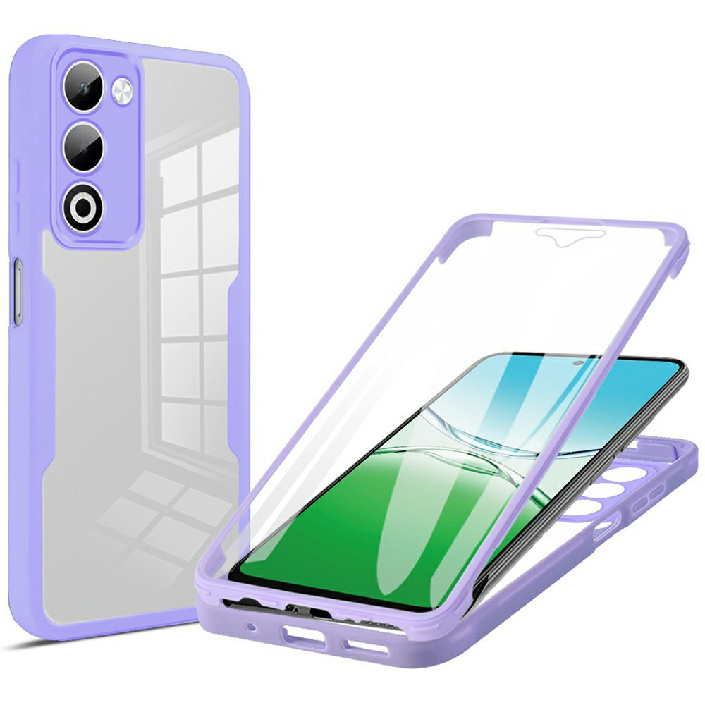 Калъф за Oppo A5 4G / A5 5G + капак - Techsuit ColorVerse 360 Series - Лилав