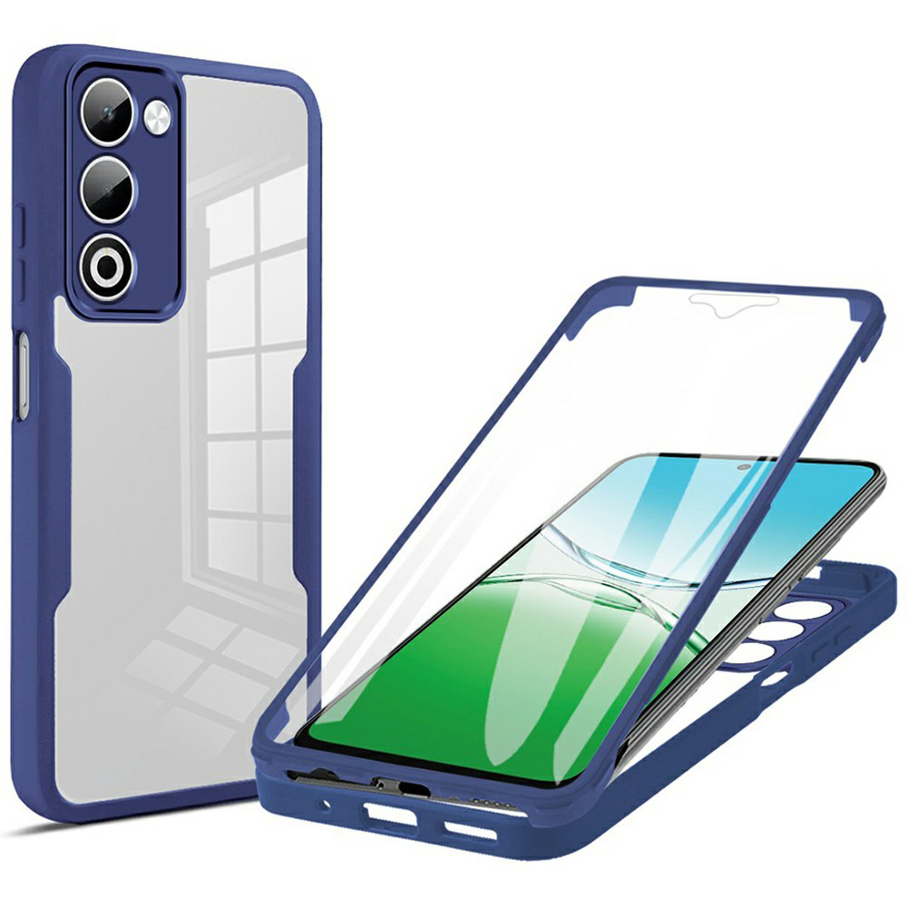 Калъф за Oppo A5 4G / A5 5G + капак - Techsuit ColorVerse 360 Series - Син