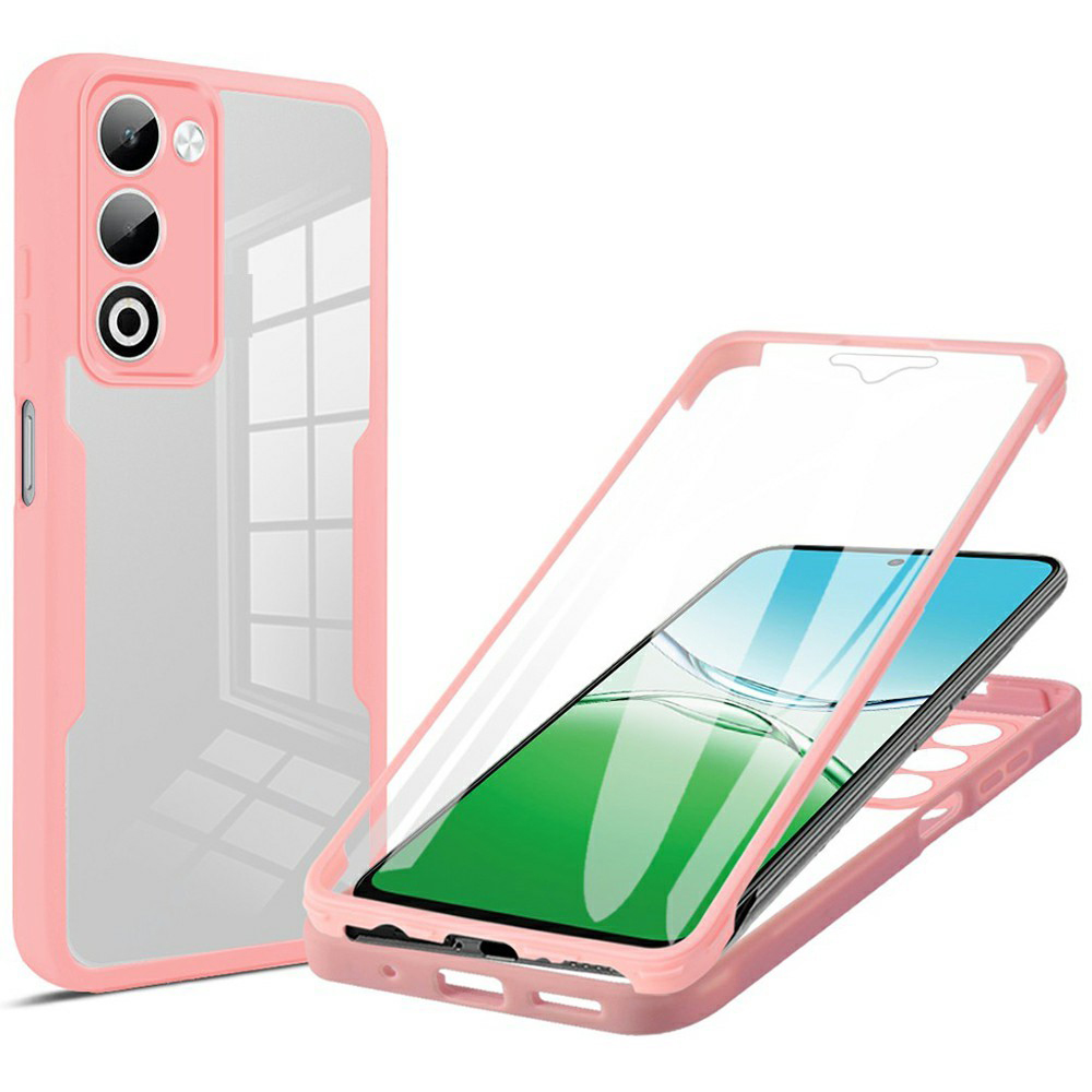 Калъф за Oppo A5 4G / A5 5G + капак - Techsuit ColorVerse 360 Series - Розов