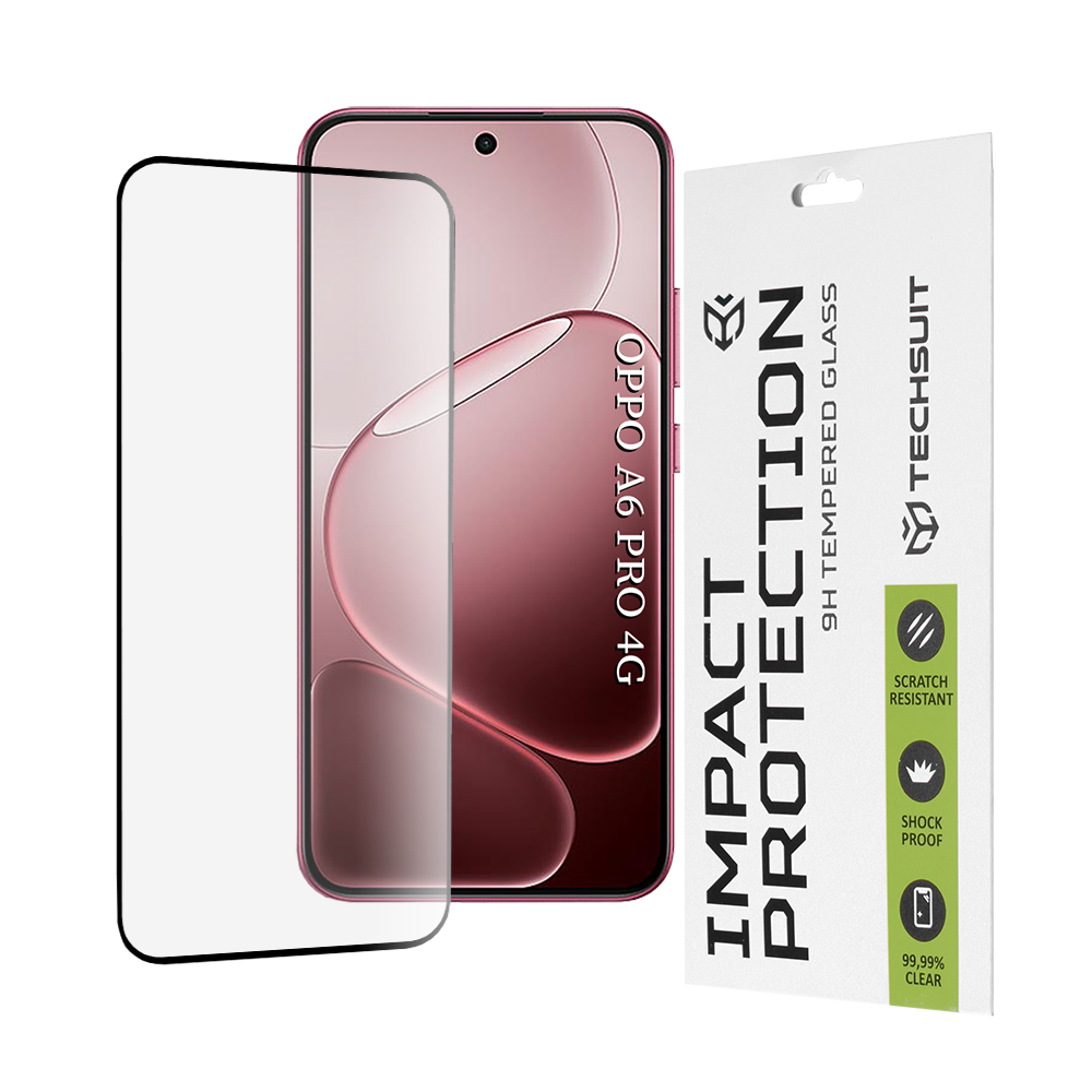 Калъф за Oppo A6 Pro 4G / A6 Pro 5G - Techsuit 111D Full Cover / Full Glue Glass - Черен