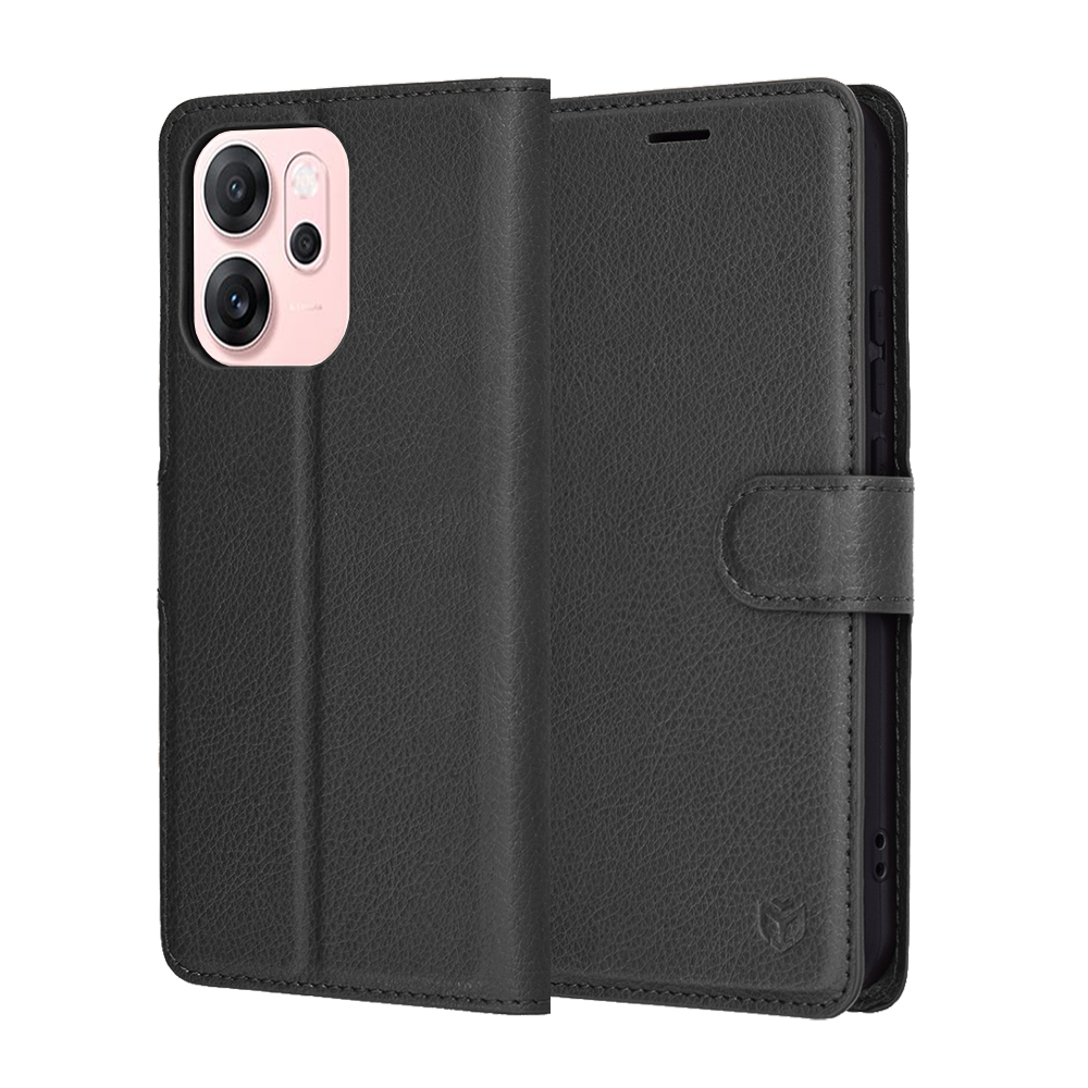 Калъф за Oppo Reno14 F / Reno14 FS 5G - Techsuit Leather Folio - Черен