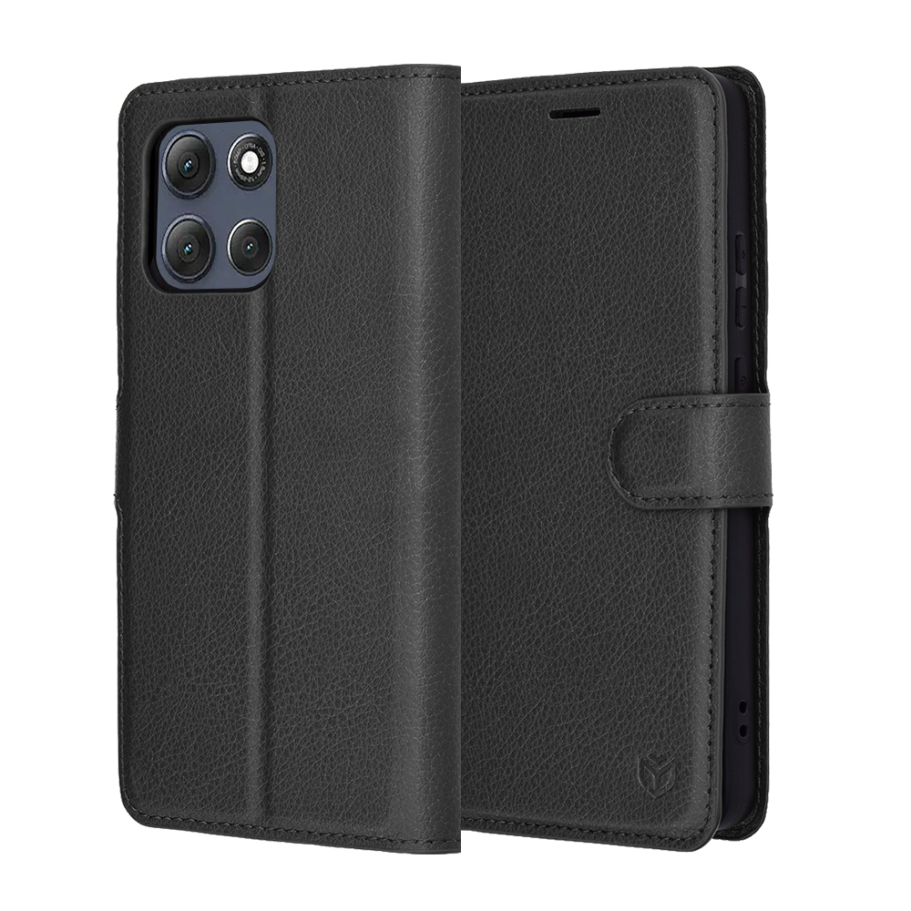 Калъф за Motorola Moto G86 Power - Techsuit Leather Folio - Черен