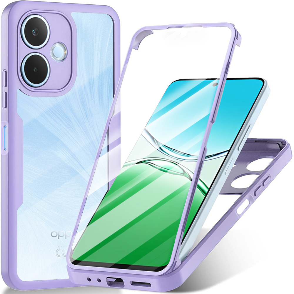 Калъф за Oppo A5 Pro 4G / A5 Pro 5G + капак - Techsuit ColorVerse 360 Series - Лилав