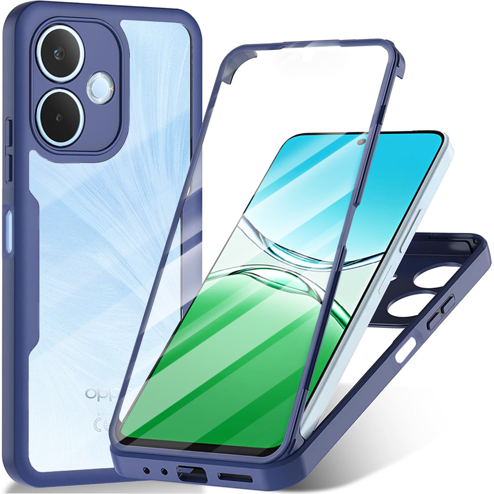 Калъф за Oppo A5 Pro 4G / A5 Pro 5G + капак - Techsuit ColorVerse 360 Series - Син