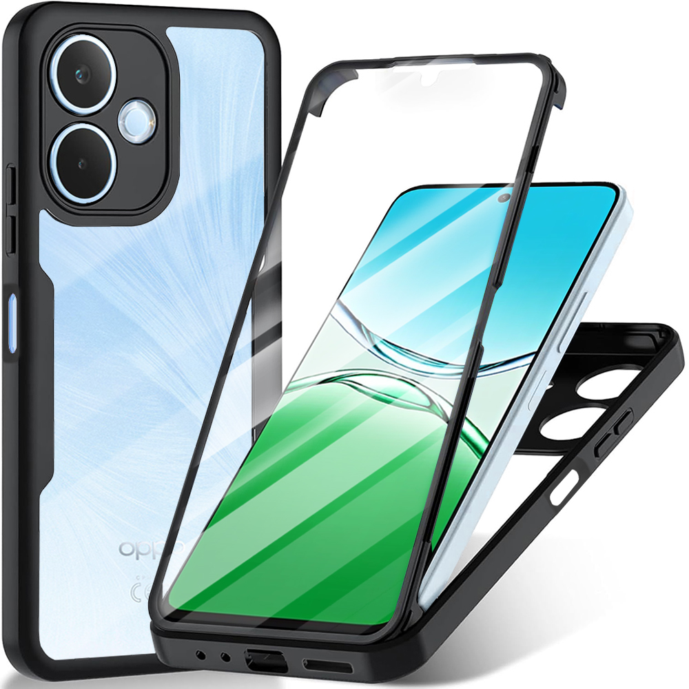 Калъф за Oppo A5 Pro 4G / A5 Pro 5G + Калъф - Techsuit ColorVerse 360 Series - Черен