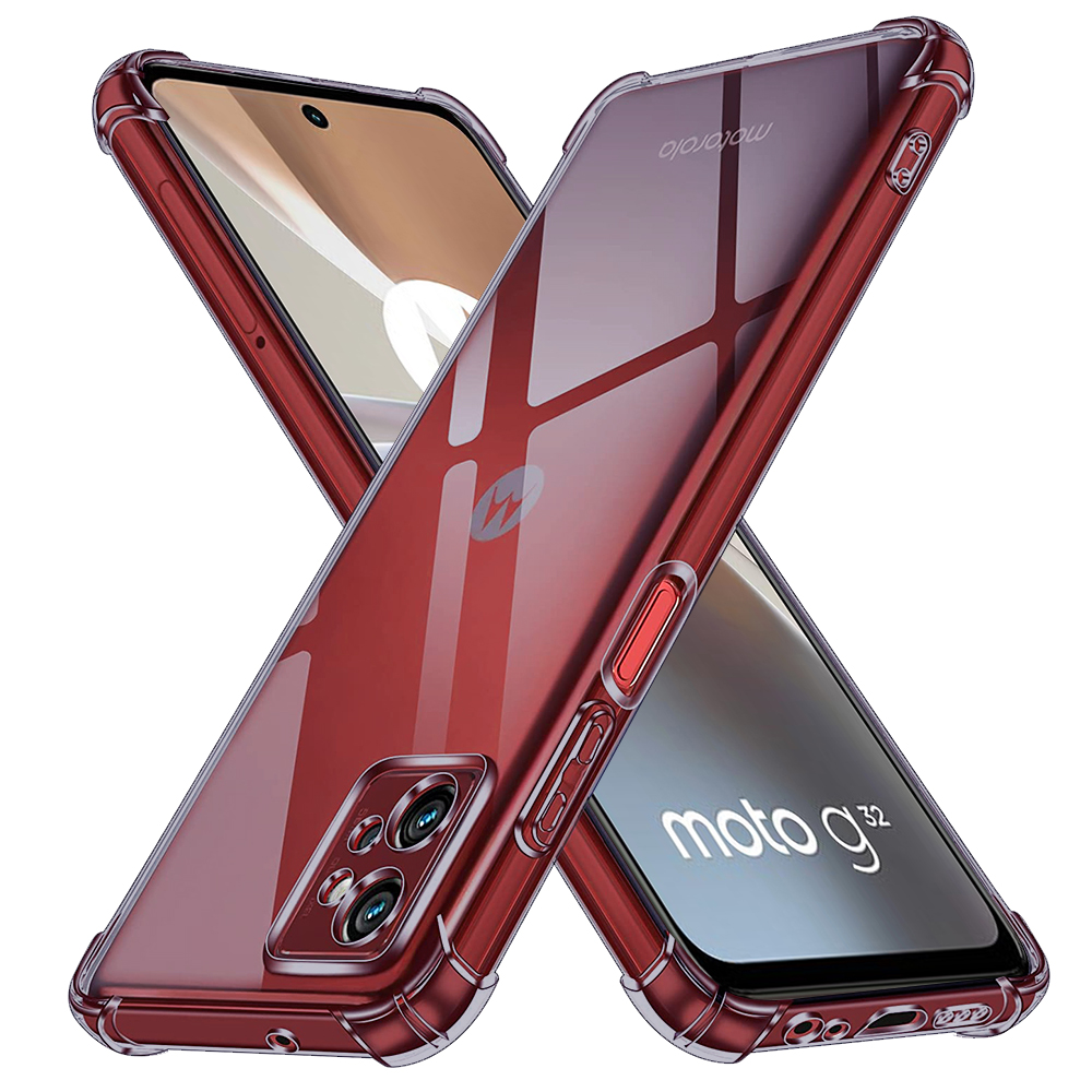 Калъф за Motorola Moto G32 - Techsuit Shockproof Прозрачен Silicone - Smoke Черен