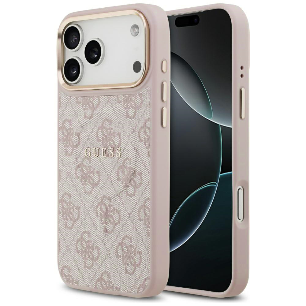 Калъф за iPhone 17 Pro - Guess Hardcase 4G Classic MagSafe (GUHMP17LP4MSEGCP) - Розов