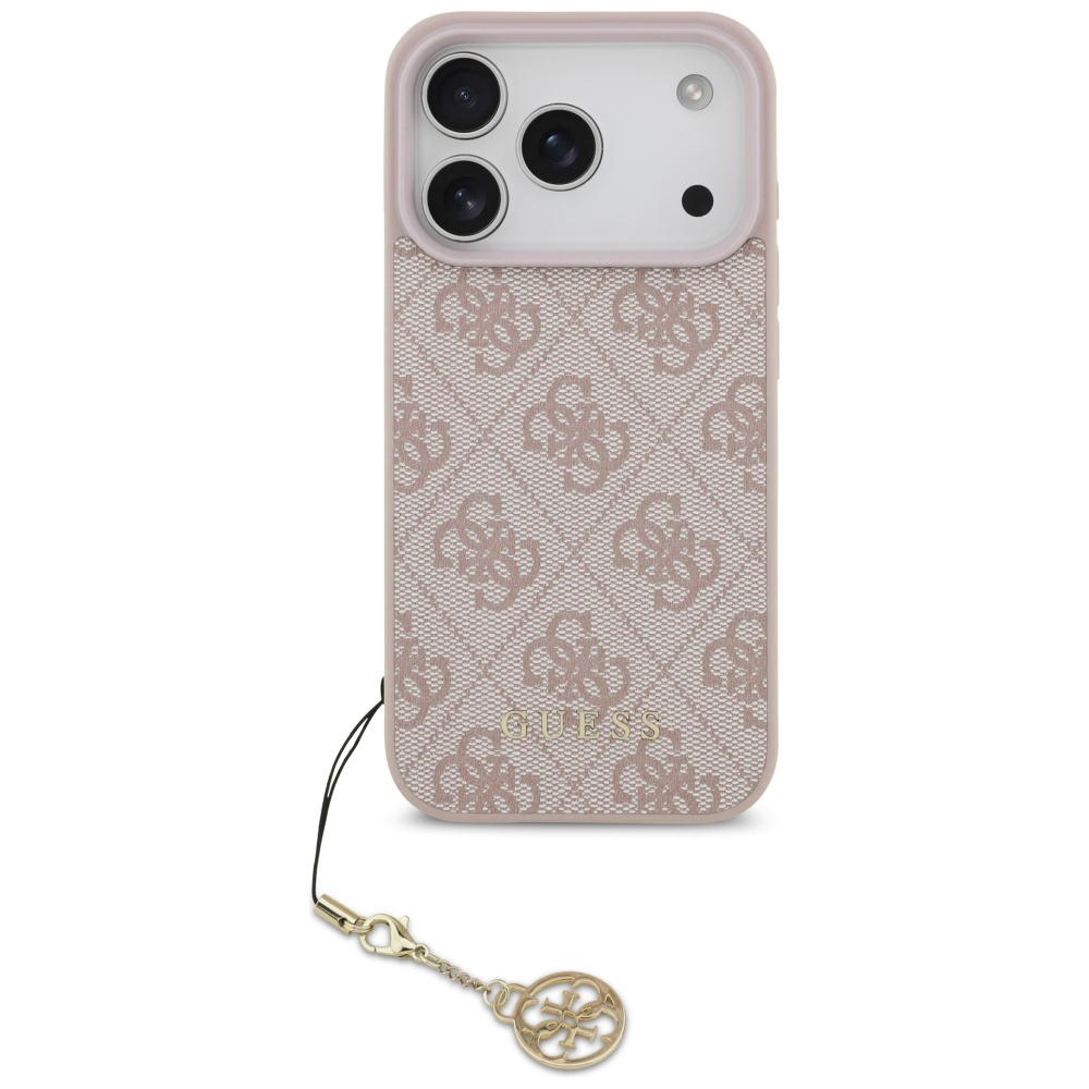 Калъф за iPhone 17 Pro - Guess Hardcase 4G Charm Cradle MagSafe (GUHMP17LGF4GCP) - Розов