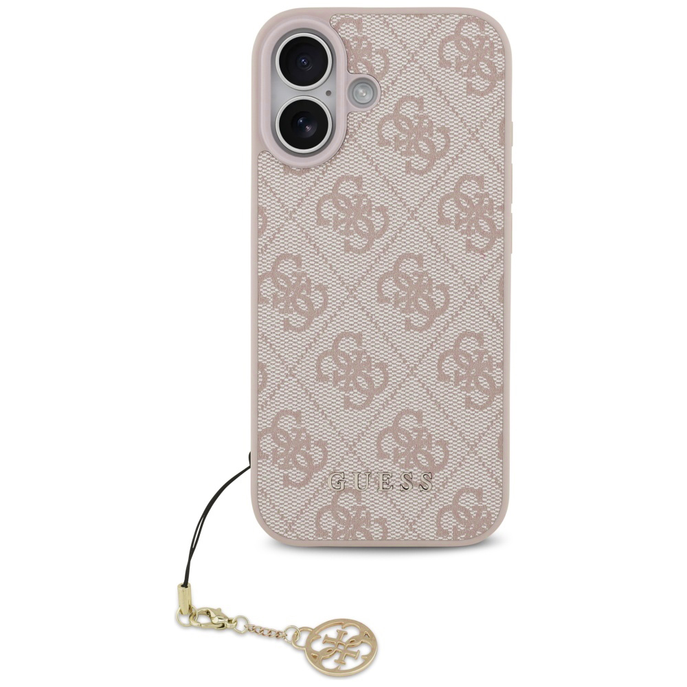 Калъф за iPhone 17 - Guess Hardcase 4G Charm Cradle MagSafe (GUHMP17SGF4GCP) - Розов