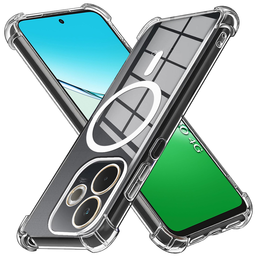 Калъф за Oppo A5 Pro 4G / A5 Pro 5G - Techsuit Shockproof Прозрачен Silicone MagSafe - Прозрачен