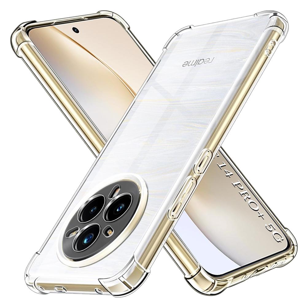 Калъф за Realme 14 Pro+ - Techsuit Shockproof Прозрачен Прозрачен Silicone - Прозрачен