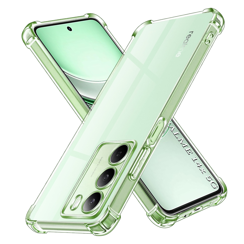 Калъф за Realme 14x - Techsuit Shockproof Прозрачен Прозрачен Silicone - Прозрачен