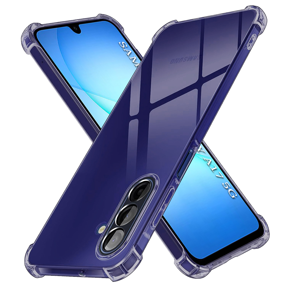 Калъф за Samsung Galaxy A17 5G / A17 4G - Techsuit Shockproof Прозрачен Silicone - Smoke Черен