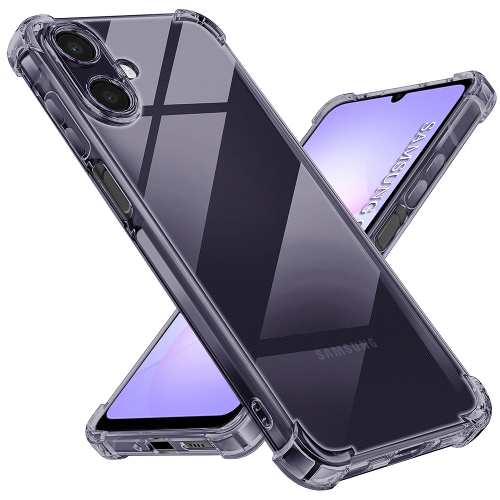 Калъф за Samsung Galaxy A07 4G - Techsuit Shockproof Прозрачен Silicone - Smoke Черен