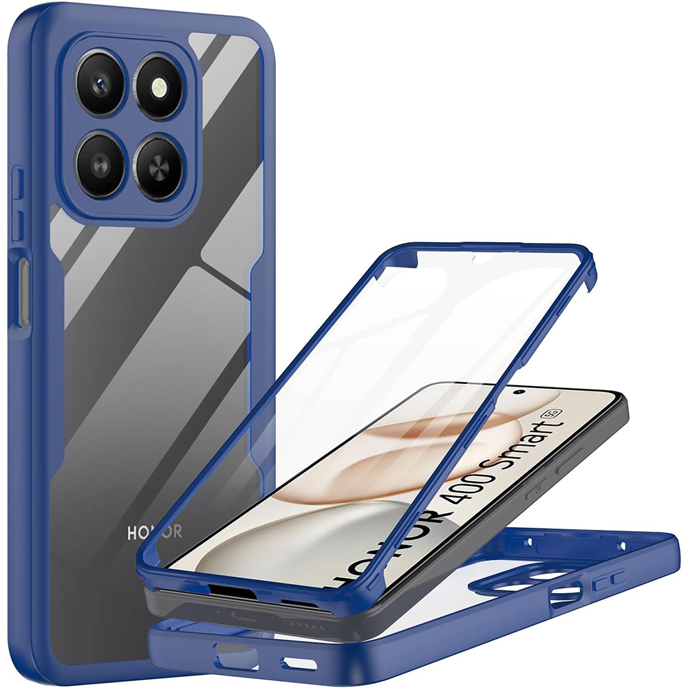 Калъф за Honor 400 Smart 5G / 400 Smart 4G / X7d 4G + капак - Techsuit ColorVerse 360 Series - Син