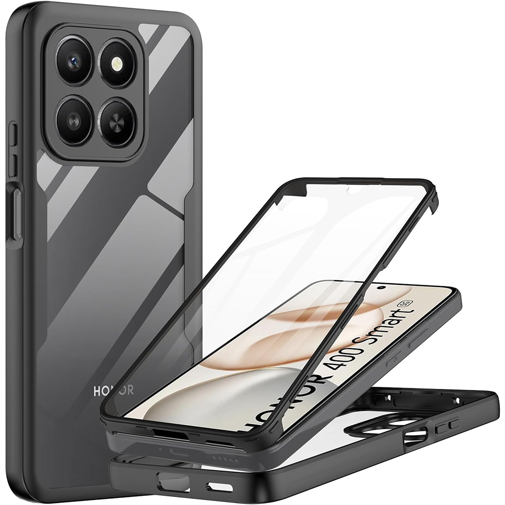 Калъф за Honor 400 Smart 5G / 400 Smart 4G / X7d 4G + Капак - Techsuit ColorVerse 360 Series - Черен