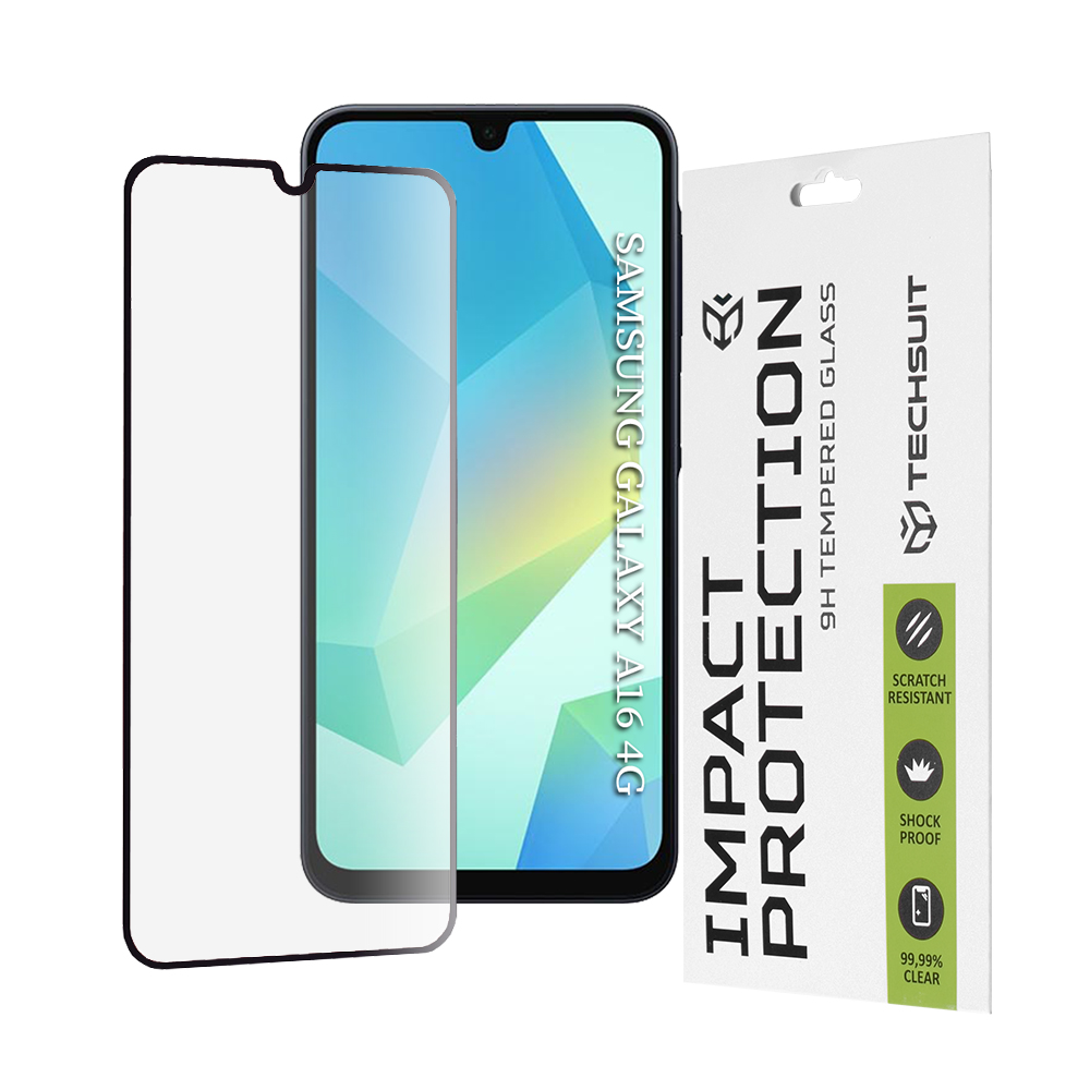 Калъф за Samsung Galaxy A16 4G / A16 5G / A17 4G / A17 5G - Techsuit 111D Full Cover / Full Glue Glass - Черен
