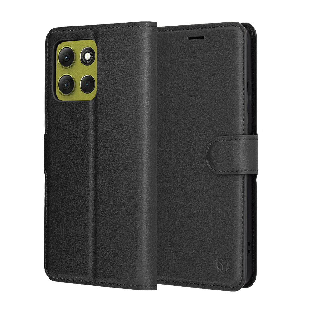 Калъф за Motorola Moto G86 - Techsuit Leather Folio - Черен