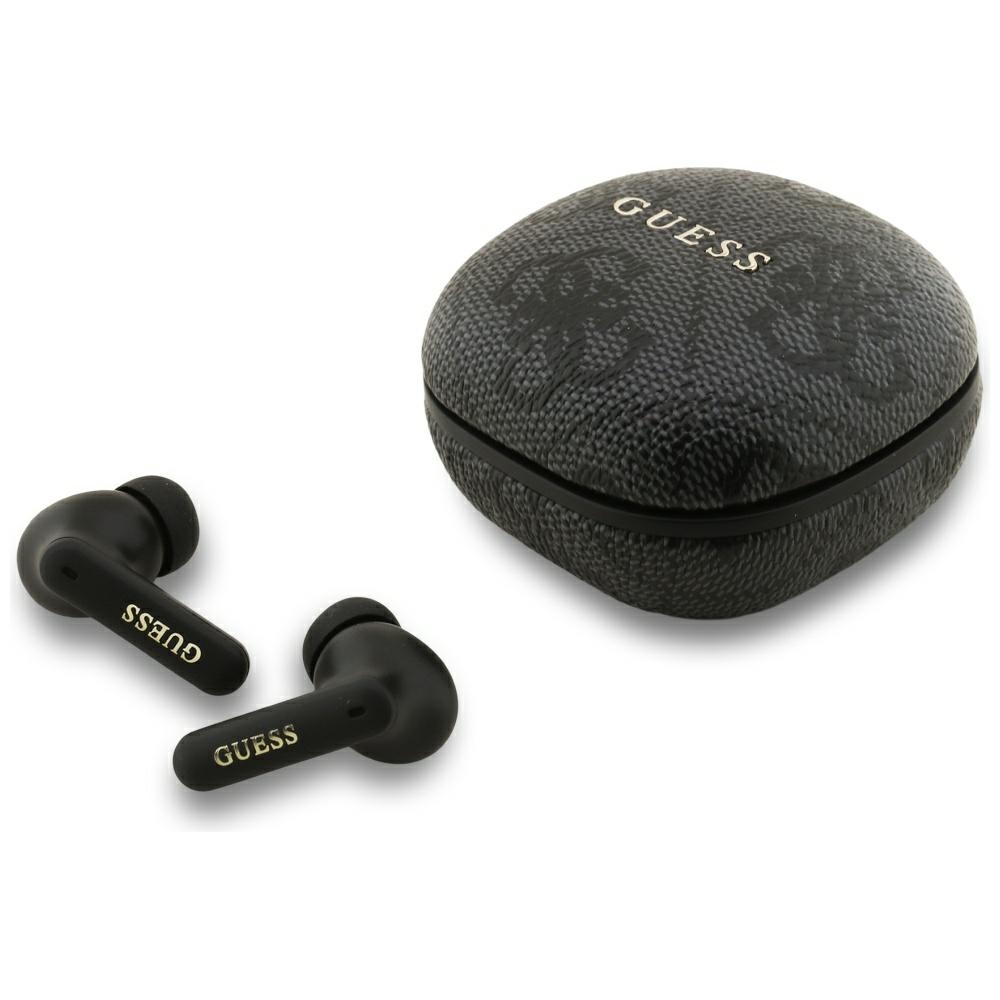 Слушалки за поставяне в ушите, ENC, BT5.4, TWS, 250mAh - Guess 4G Classic Metal Logo (GUTWST3P4EGK) - черни