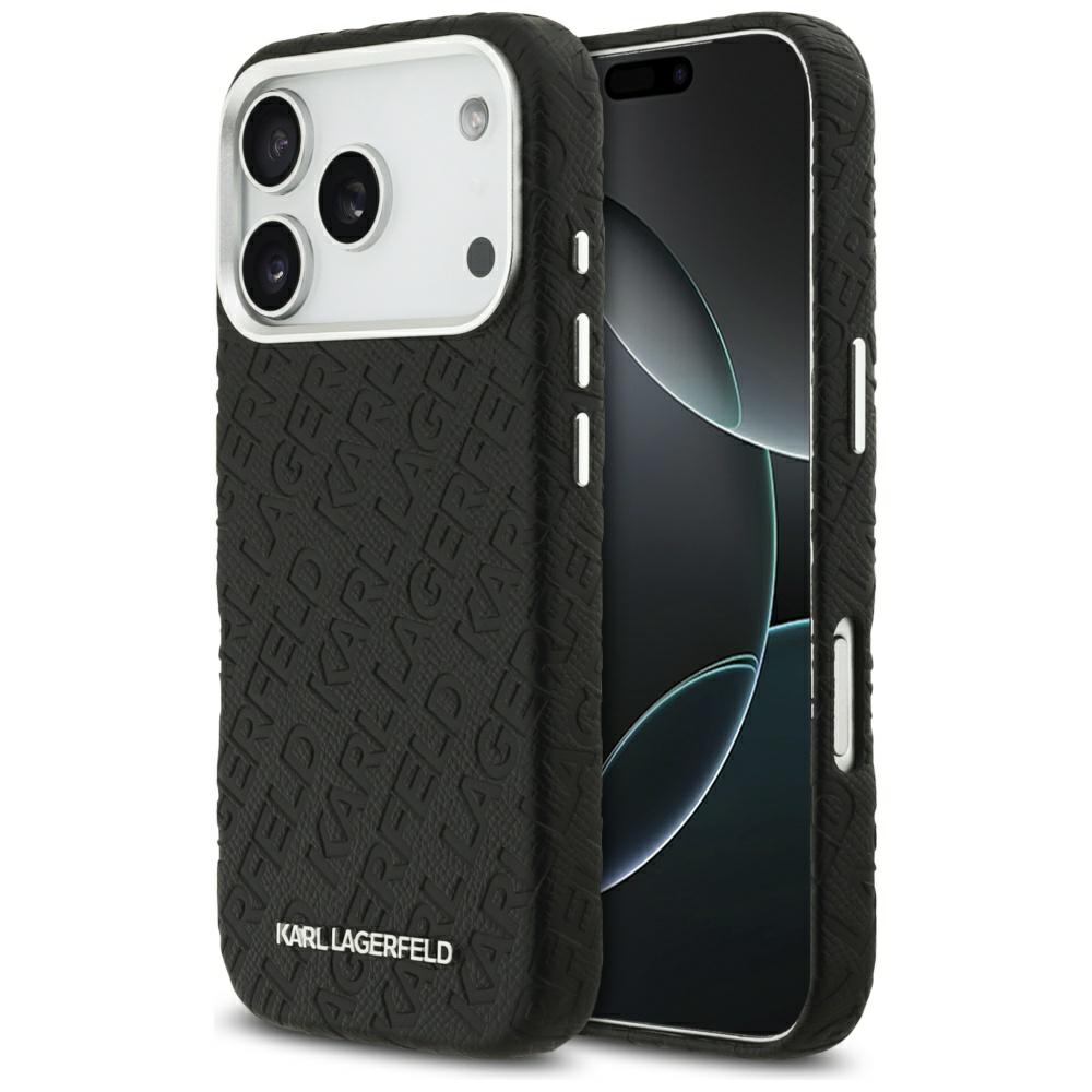 Калъф за IPhone 17 Pro - Karl Lagerfeld Hardcase FW Stamped Karl MagSafe (KLHMP17LPGKLFOFK) - Черен