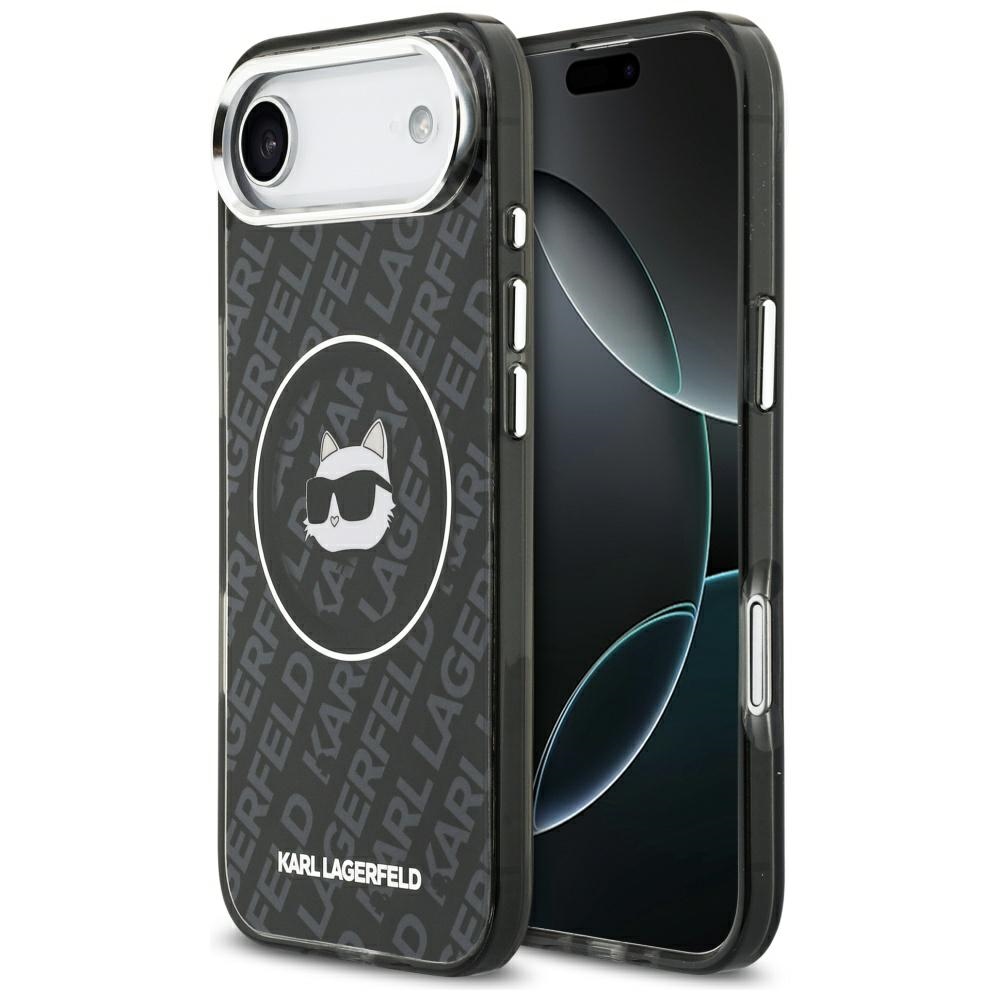 Калъф за iPhone 17 Air - Karl Lagerfeld IML Choupette Choupette Head Logo MagSafe (KLHMP17MHMHMKBCHOK) - Черен